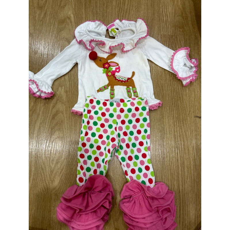 ชุดคริสต์มาส เสื้อผ้าเด็กมือ2 ไซส์0-6m mudpie