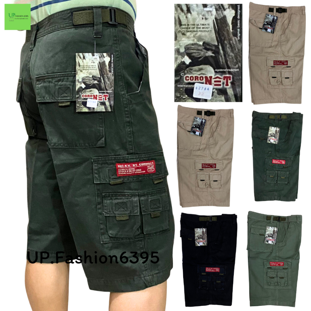 🔥CORONET กางเกงขาสั้นผู้ชาย คาร์โก้ผู้ชาย 4 ส่วน ไซส์ 28-44 สีไม่ตก กางเกงผู้ชาย ทรงสวย men shorts 🔥