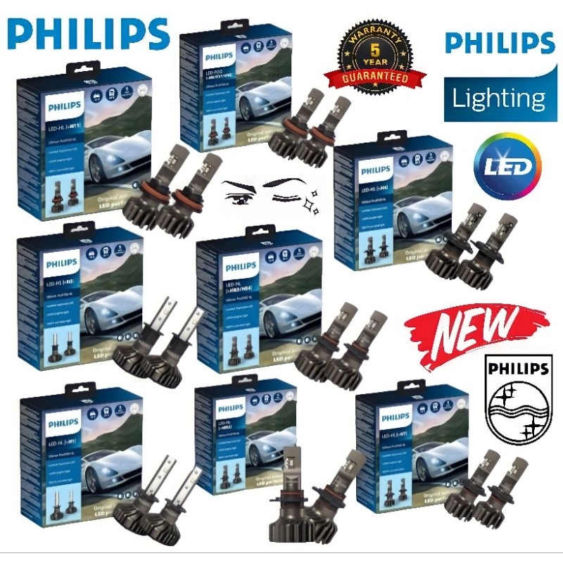 หลอดไฟหน้า PHILIPS ULTINON PRO-9100 HL LED +350% ค่าแสง 5800K ใช้ได้ทุกรุ่น ยกเว้น ❌️รถMG ทุกรุ่นใช้