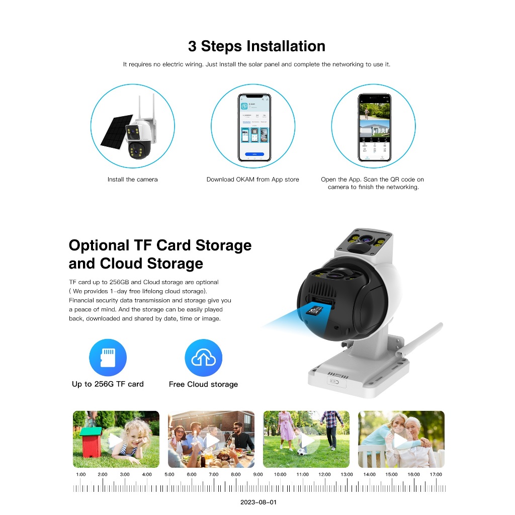 VSTARCAM BG66DR 4G LTE SIM SHD 1296p 3.0MP กล้องวงจรปิดใส่ซิม (2 เลนส์กล้อง) พร้อมแผงโซล่าเซลล์