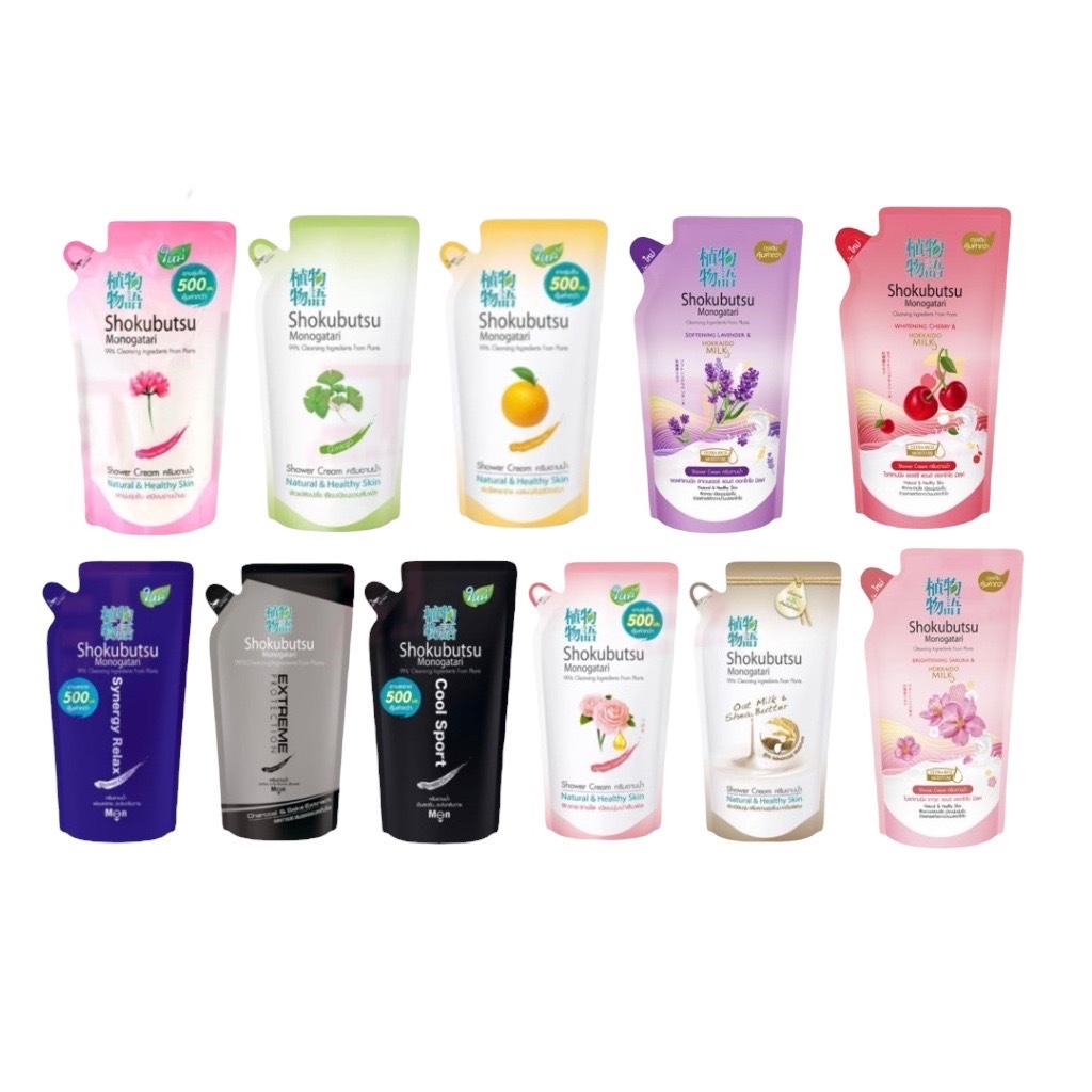 Shokubutsu โชกุบุสซึ โมโนกาตาริ ชนิดถุงเติม 400-500 มล.พร้อมส่ง