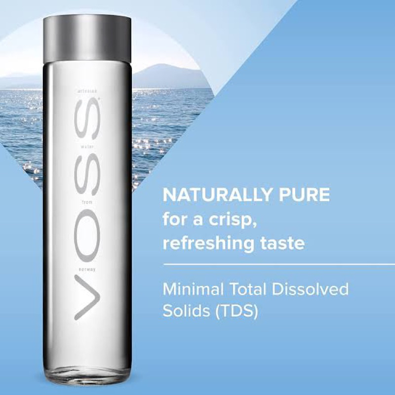 ขวดแก้ว ใหญ่ หนา ห่อแน่น Voss still mineral water 800ml.น้ำแร่ธรรมชาติ100%นำเข้าจากนอร์เวย์🇳🇴