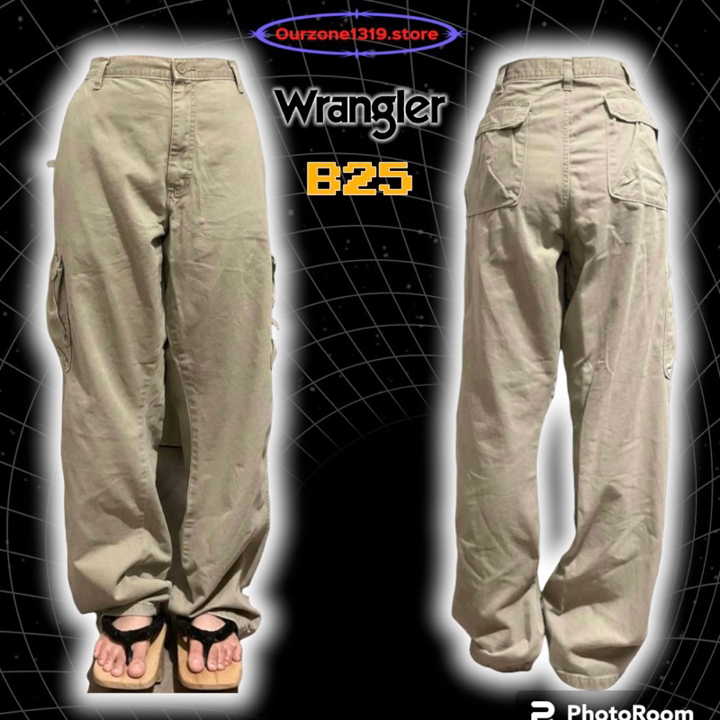 B25 กางเกงคาร์โก้ 9กระเป๋า Wrangler มือสอง ผู้ชาย