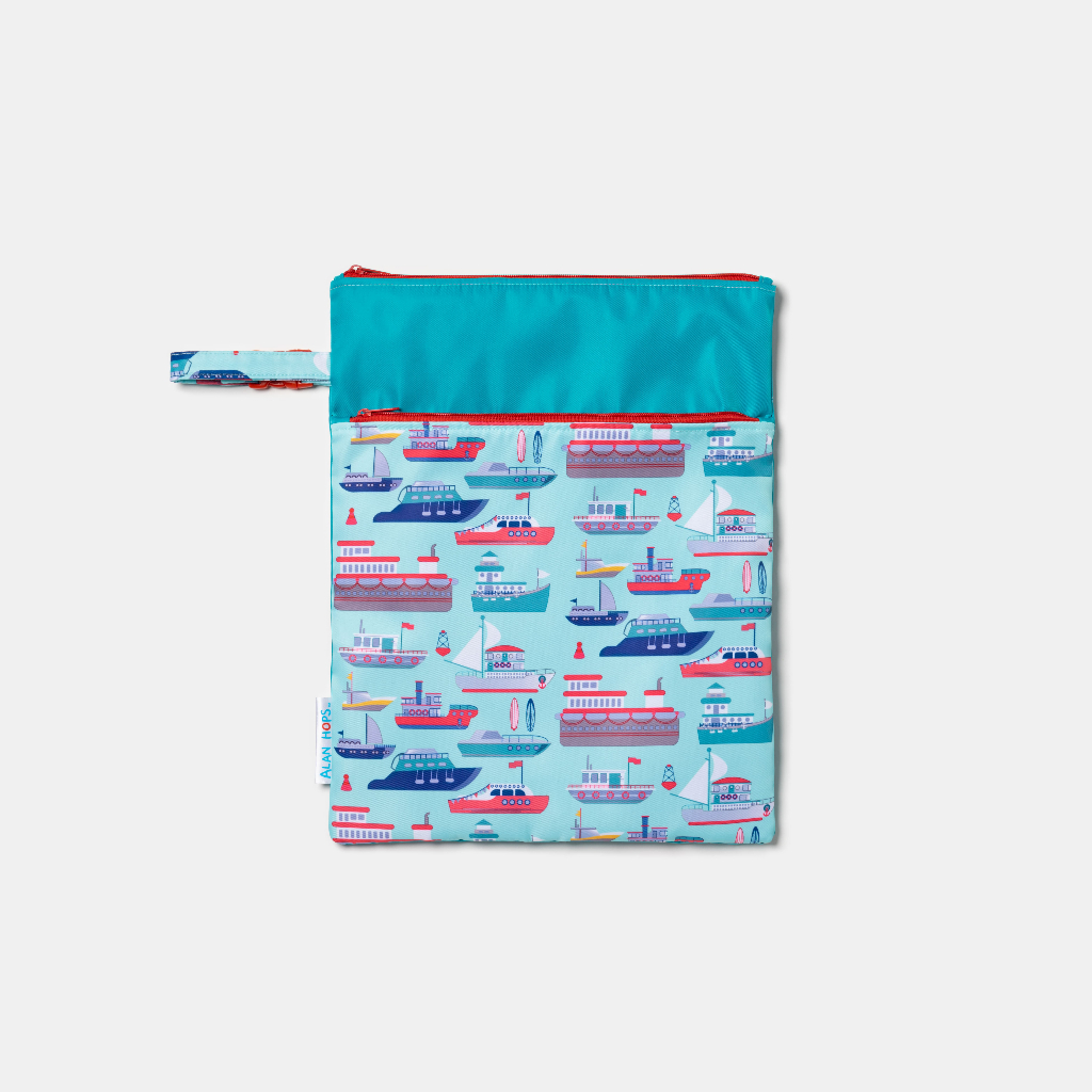 Alan Hops  รุ่น Wet/Dry Bag (Soft) ลาย busy boat