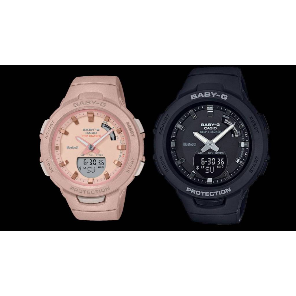 CASIO BABY-G G-SQUAD นาฬิกาข้อมือ BSA-B100-1A(สีดำ) / BSA-B100CS-4A(สีชมพู) นับก้าวเดินและเชื่อมต่อก