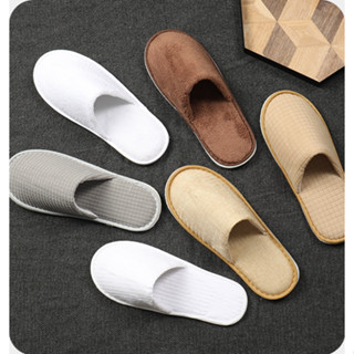 รองเท้าใส่ในบ้าน (size:40-42) รองเท้าโรงแรม กำมะหยี สลิปเปอร…