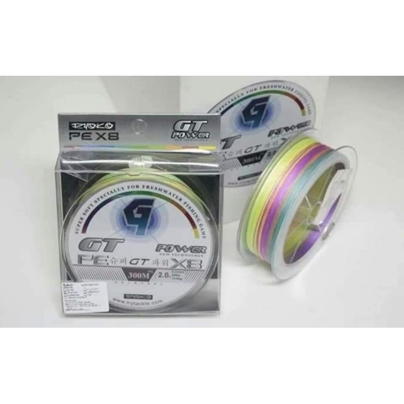 PE RYOKO GT POWER X8 multicolour สาย พีอี เรียวโกะ จี ที พาวเวอร์ ถัก8 สลับสีมัลติคัลเลอร์