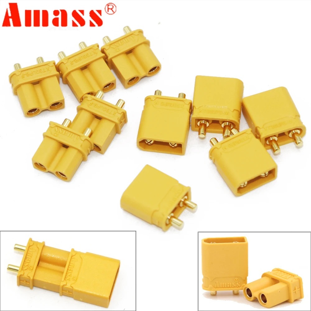 Amass XT30 5 คู่ 10 ชิ้น ขั้วต่อแบต แบตเตอรี่ RC ปลั๊กเสียบปลั๊ก