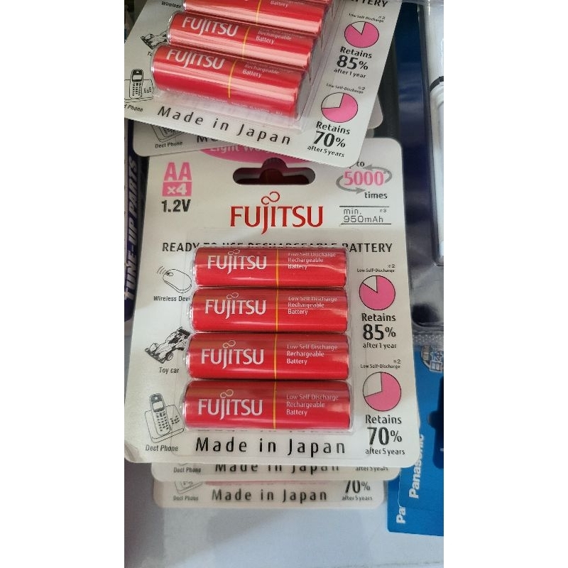 ถ่านชาร์จ  AA FUJITSU 950 mAh ของแท้(แพค​ 4​ ก้อน)