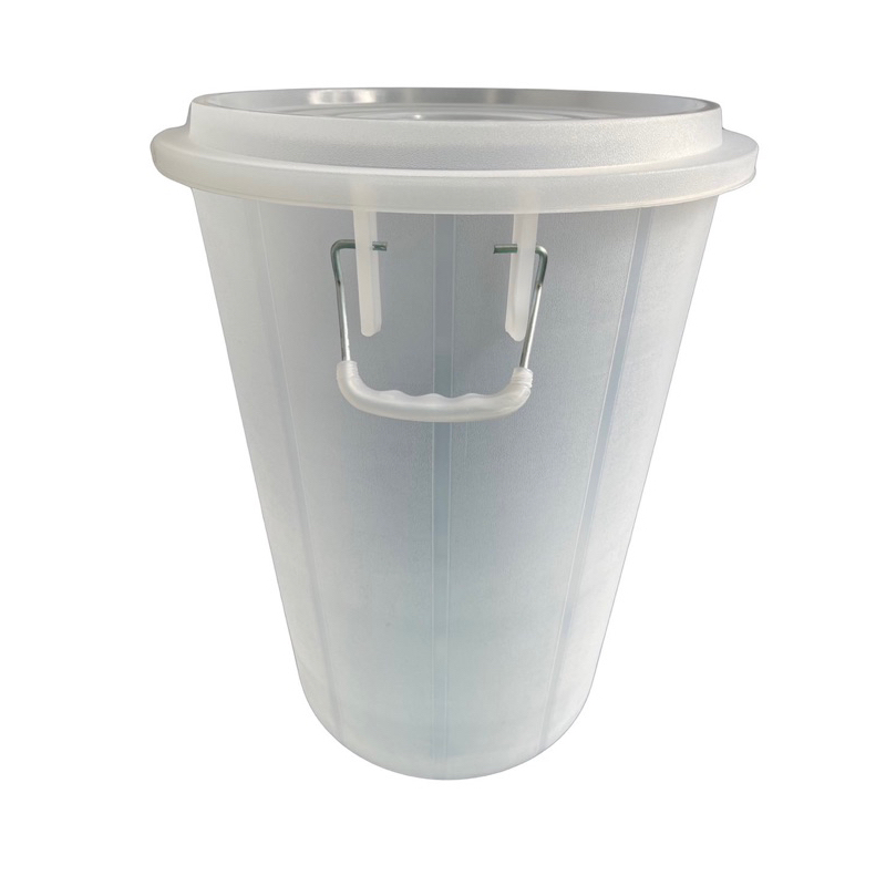 ถังน้ำหูเหล็กเกรดA รหัส Pail-007 ขนาด20แกลลอน(65ลิตร)เหนียวทนทานมีฝาปิดขนาด46.5*46.5*64.5 ใส่น้ำได้ Barcode8853561003094