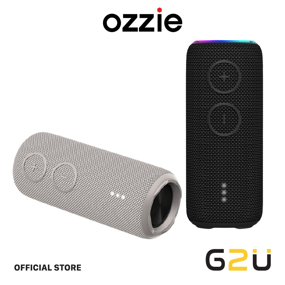 OZZIE ลำโพงพกพากันน้ำรุ่น H200 ขนาดกะทัดรัด มาพร้อมไฟ LED เปลี่ยนตามจังหวะ