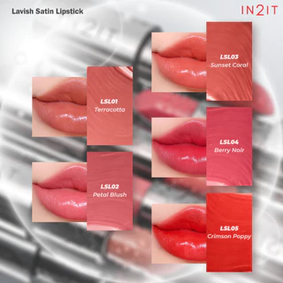 (ส่งด่วน) IN2IT Lavish Satin Lipstick - ลิปสติกเนื้อกำมะหยี่ (LSL)