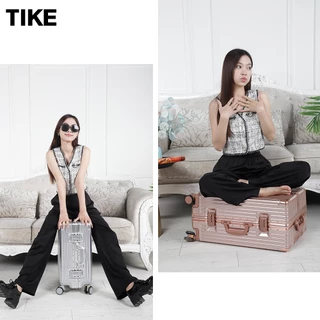 TIKE กระเป๋าเดินทาง ล้อลาก กรอบอลูมิเนี่ย Aluminum frame luggage วัสดุ PC 20/24/28 นิ้ว