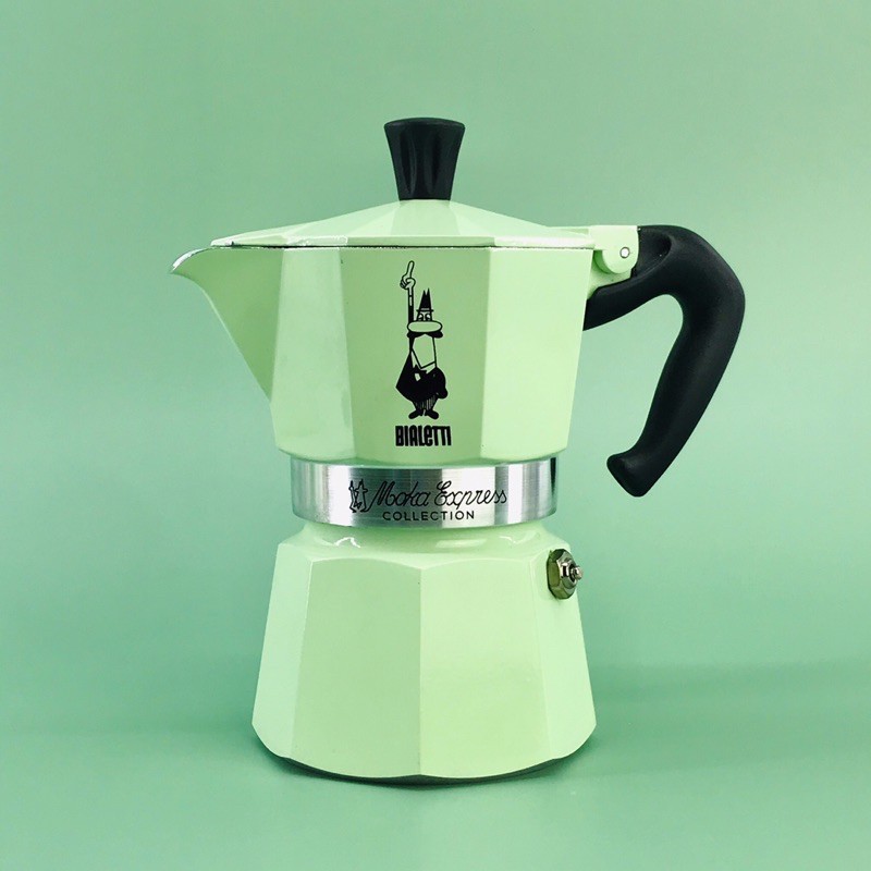 AE - BIALETTI หม้อต้มกาแฟ Moka Express Olive 1 Cups, 3 Cups และ 6 Cups