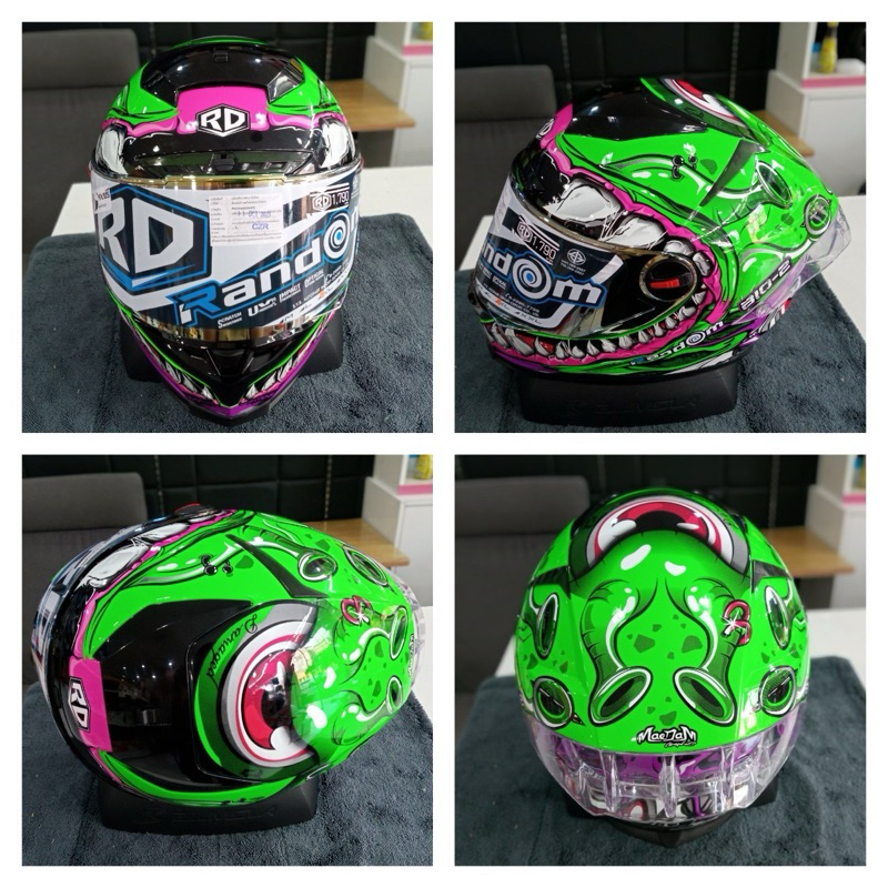 ลายใหม่🥰 หมวกกันน๊อค RD RANDOM CZR BT แถมชิวสีชา