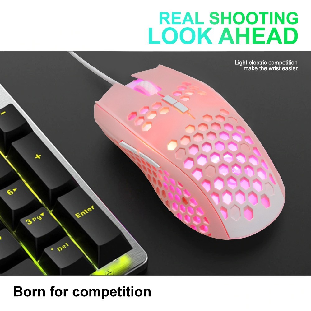 OKER เมาส์เกมมิ่ง (MACRO USB) E-SPORTS GAMING 7D (6400DPI) USB2.0/1.1 (รุ่นGM-56)