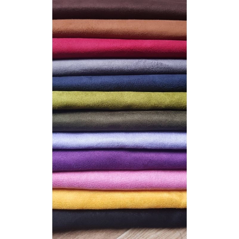 ผ้าหนังกลับ แบ่งขายขนาด ครึ่งหลา ผ้าไมโครซูเอ็ด(MicroSuede) 21เฉดสี (45*145เซน)