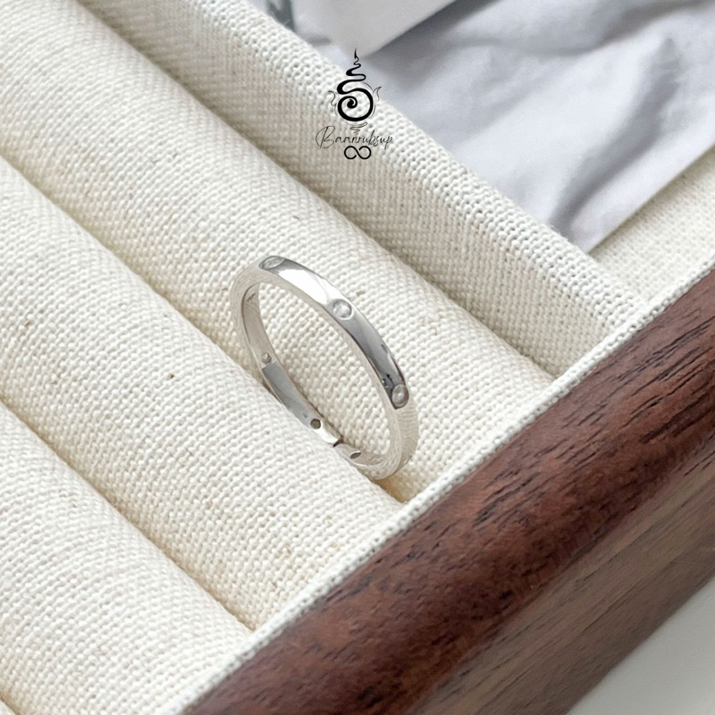 ✨ผ่านพิธี✨ แหวนมูรุ่น lucky passion เสริมการเรียน การงาน เงินดีงานเด่น📚 ชุบเงินแท้92.5% ประดับเพชร cz - รูปที่ 3