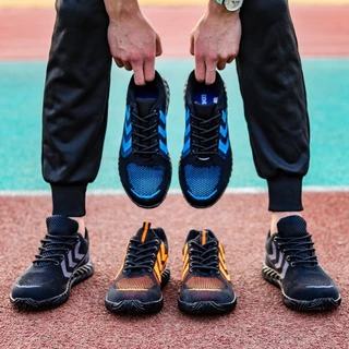 Safety Shoes รองเท้าเซฟตี้ รองเท้าผ้าใบ รองเท้าทำงาน（สีฟ้า / สีเทา）
