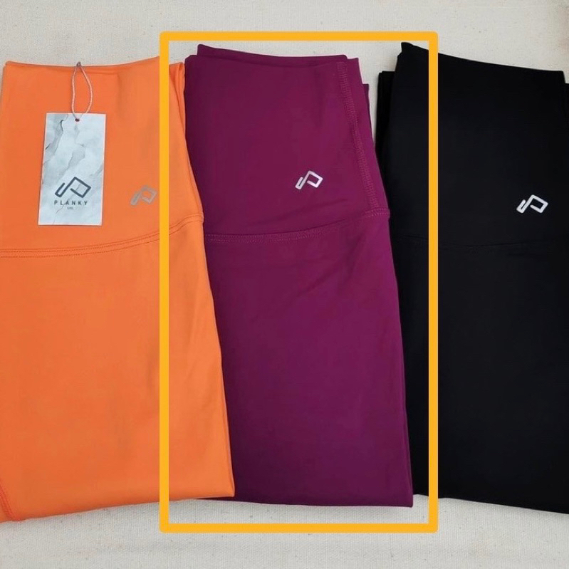 [New] Leggings ออกกำลังกาย สีเปลือกมังคุด Size S รุ่น PK155 รุ่นขายดี จากร้าน Planky Girl