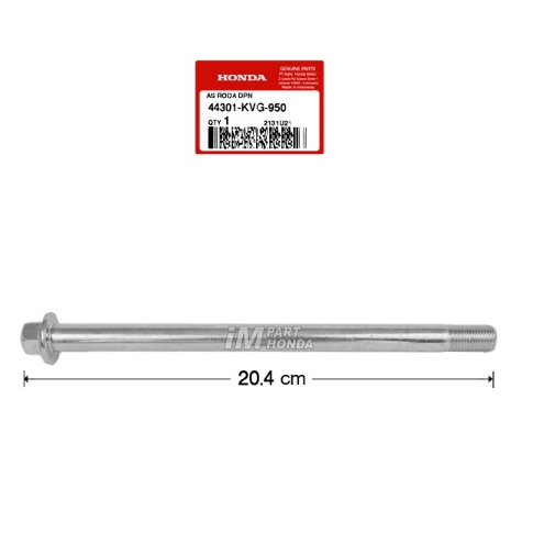 CLICK ,SCOOPY-i เพลาล้อหน้า 44301-KVG-950 อะไหล่แท้ ฮอนด้า AXLE FR WHEEL