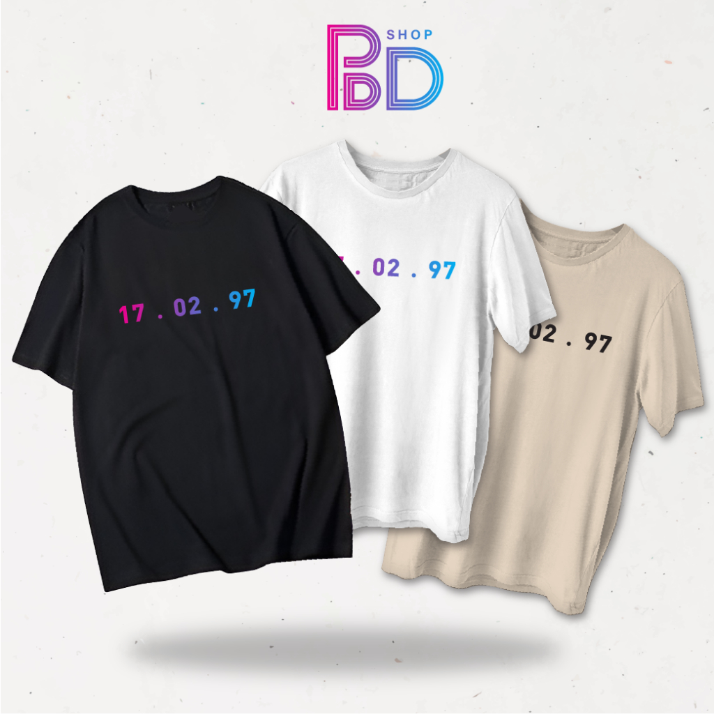 PDD SHOP Oversize เสื้อสกรีนวันเกิดตัวเอง เลือกสีได้ตามต้องการ เสื้อยืดโอเวอร์ไซส์