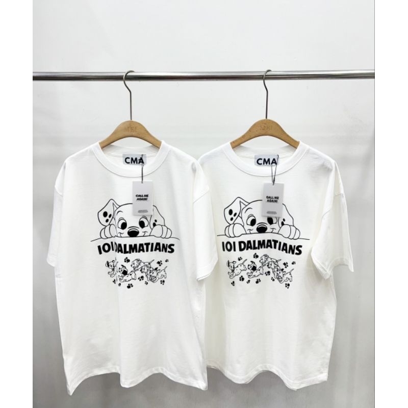 🐕🐕ลาย 101🔥🔥เสื้อยืด CMA ทรง Oversize อก 44-46" ผ้าคอตตอน 💯