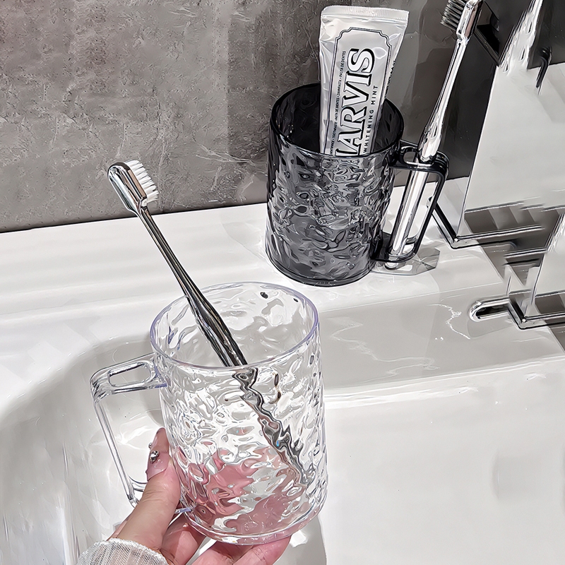 ปลีก/ส่ง แก้วน้ำพลาสติกแบบใส ที่ใส่แปรงสีฟัน ถ้วยบ้วนปาก - รูปที่ 3