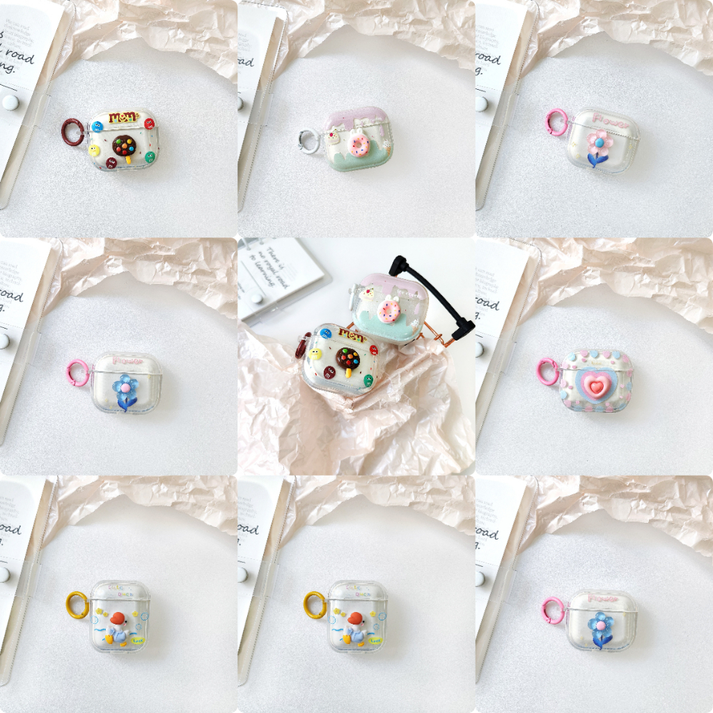 เคสหูฟัง Airpods Pro Pro2 เคสใสการ์ตูนนูน gen gen2 gen3 เคสหูฟังบลูทูธ เคสหูฟังไร้สาย เเถมห่วงคล้อง 