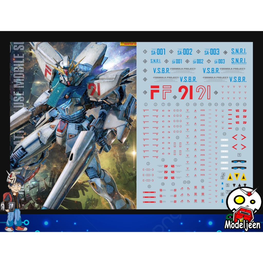 084 Water Decal MG1/100 Gundam F91 ยี่ห่อ S.I.M.P. Model Decal