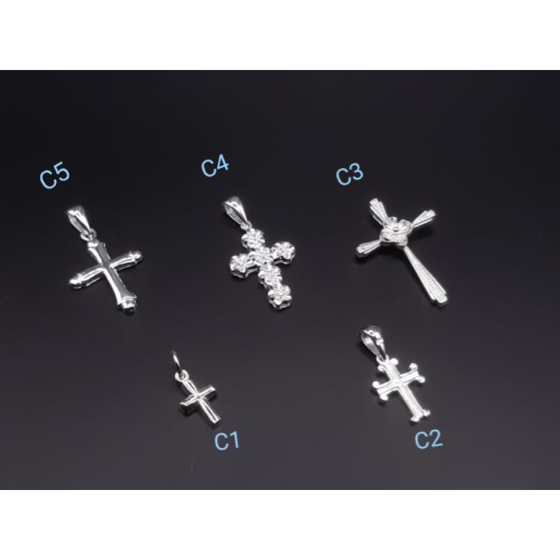 จี้ไม้กางเขนเงินแท้92.5​% Coss pendant​ silver​92.5​% มี​ 5​ แบบให้เลือกนะคะ​(เฉพาะจี้)​