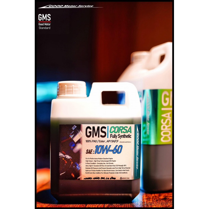GMS Corsa Fully Synthetic SAE 10W-60 100% PAO/Ester API SN/CF
