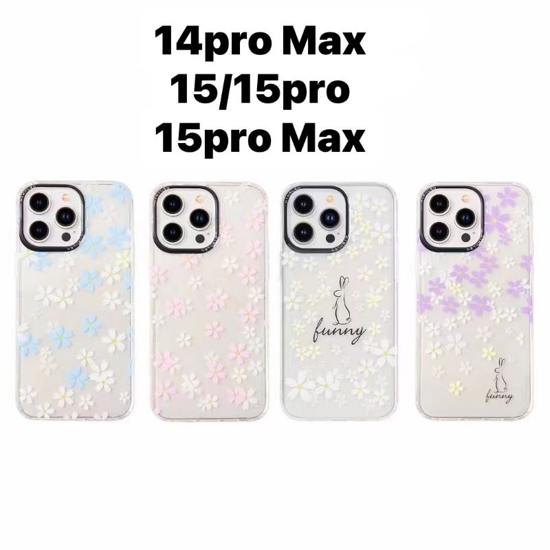 (iPhone16 มาจ้า)เคสใสดอกไม้ Mikalen iPhone 16/16pro /16pro max/15/15 Pro/15 Pro Max /14pro max หว๊านหวาน พาสเทล