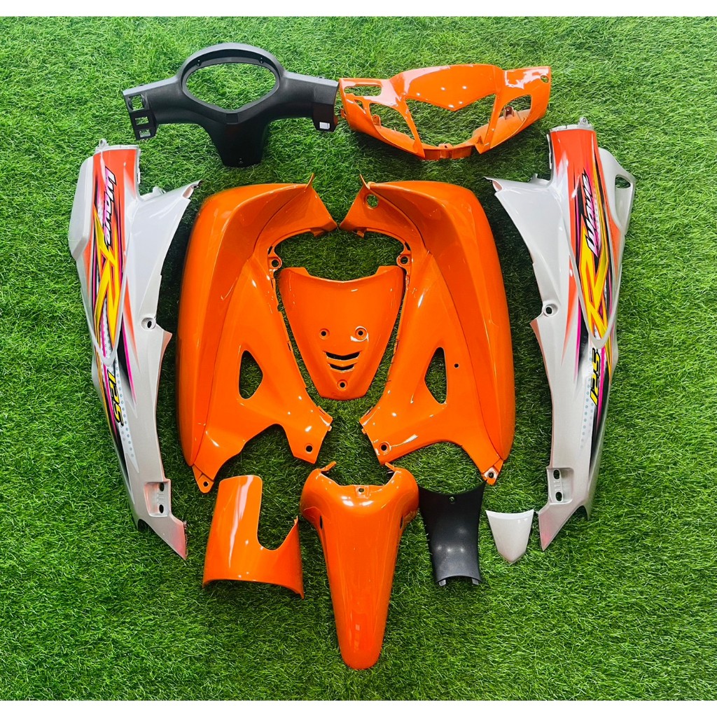 ชุดสีเวฟ125R 125S เเฟริ่งเวฟ125s เฟรมเวฟ125s 125r ชุดสีwaveใช้สี และแลคเกอร์ มาตรฐานเดียวกับศูนย์ Honda สีส้มท้ายบรอนซ์