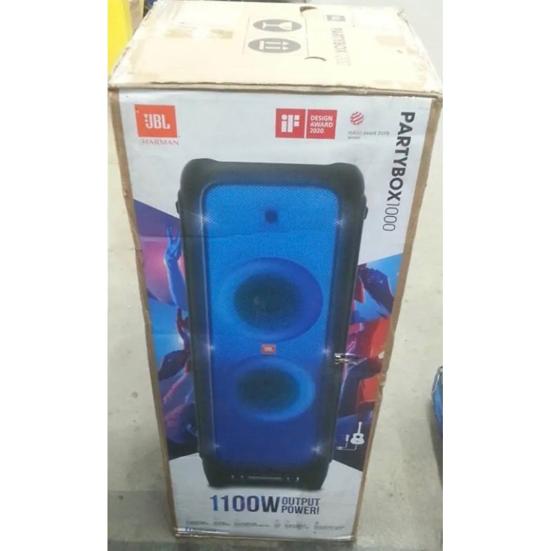 JBL Partybox 1000 Portable Bluetooth LED DJ Party Speaker GENUINE Wristband 2x Brand New