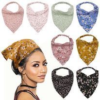 ผ้าคาดผม ทรงสามเหลี่ยมลายดอกไม้