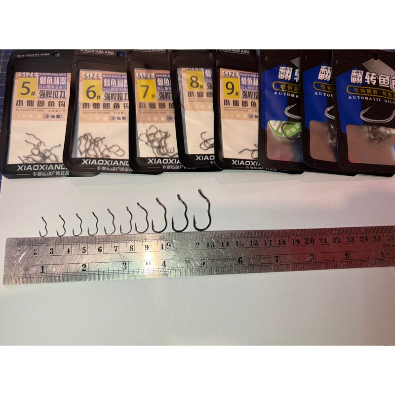 ตะขอ automatic แบบห่วง (ตะขอพลิกอัตโนมัติ) Xiao Xianlang ตัวเบ็ดคม บาง พริ้ว เบา ทำให้ปลาดูดเข้าปากได้ง่าย - รูปที่ 5