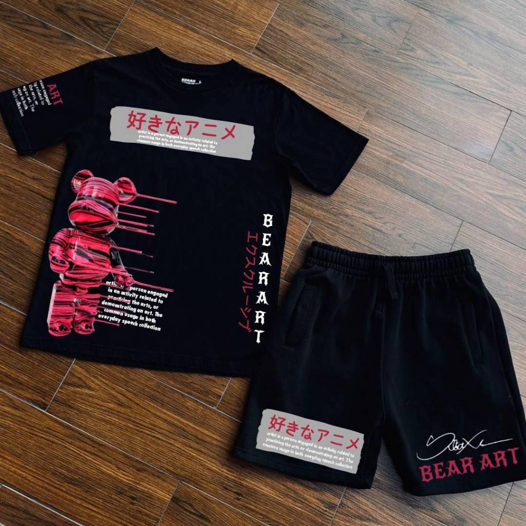 ชุดเซ็ต SORAX Red Bear Runing ผ้า Cotton เกรดส่งออก พรีเมี่ยม SP46
