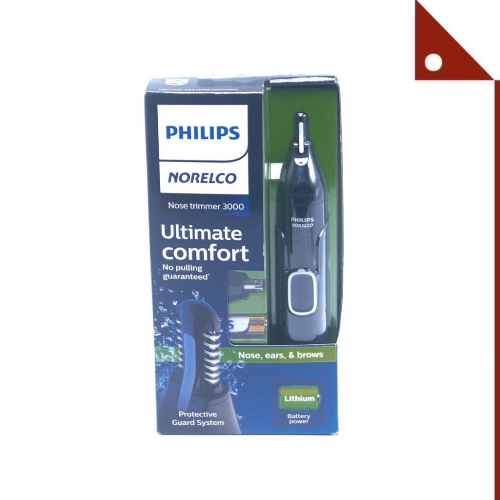 Philips : PILNT3600-42* เครื่องกำจัดขน Norelco Nose Trimmer 3000, For Nose, Ears and Eyebrows, Black