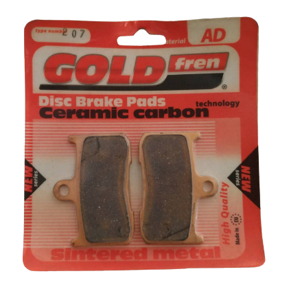 ผ้าเบรคหน้า Goldfren No.207 Kawasaki Z800 zx9r Z1000 Suzuki gsx1300 '08-12 triumph 675 Daytona 06-08 1050 Tiger 07-12
