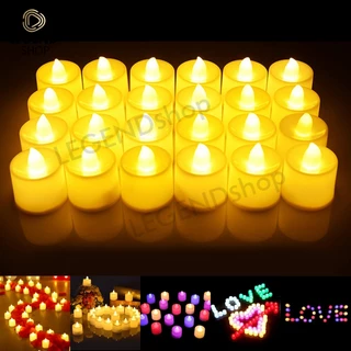 เทียน LED จำลองเปลวไฟ เทียนไข โคมไฟเทียน เชิงเทียนไฟฟ้า LED รูปเทียน เทียนปลอม ไฟตกแต่ง ไม่มีเปลวไฟและควัน