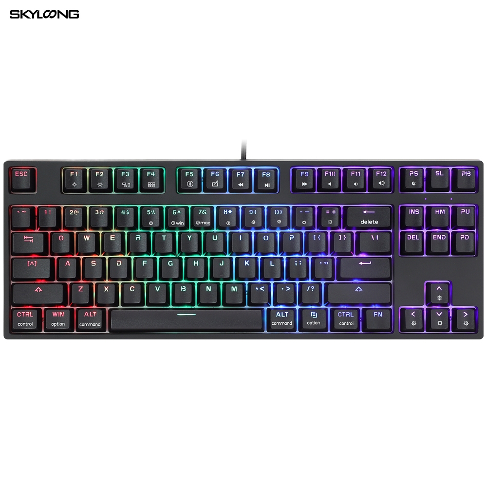 คีย์ไทย Skyloong GK87 คีย์บอร์ด gaming keyboard TKL 87 Keys Hot-swap RGB Gateron Switch Gaming Progr