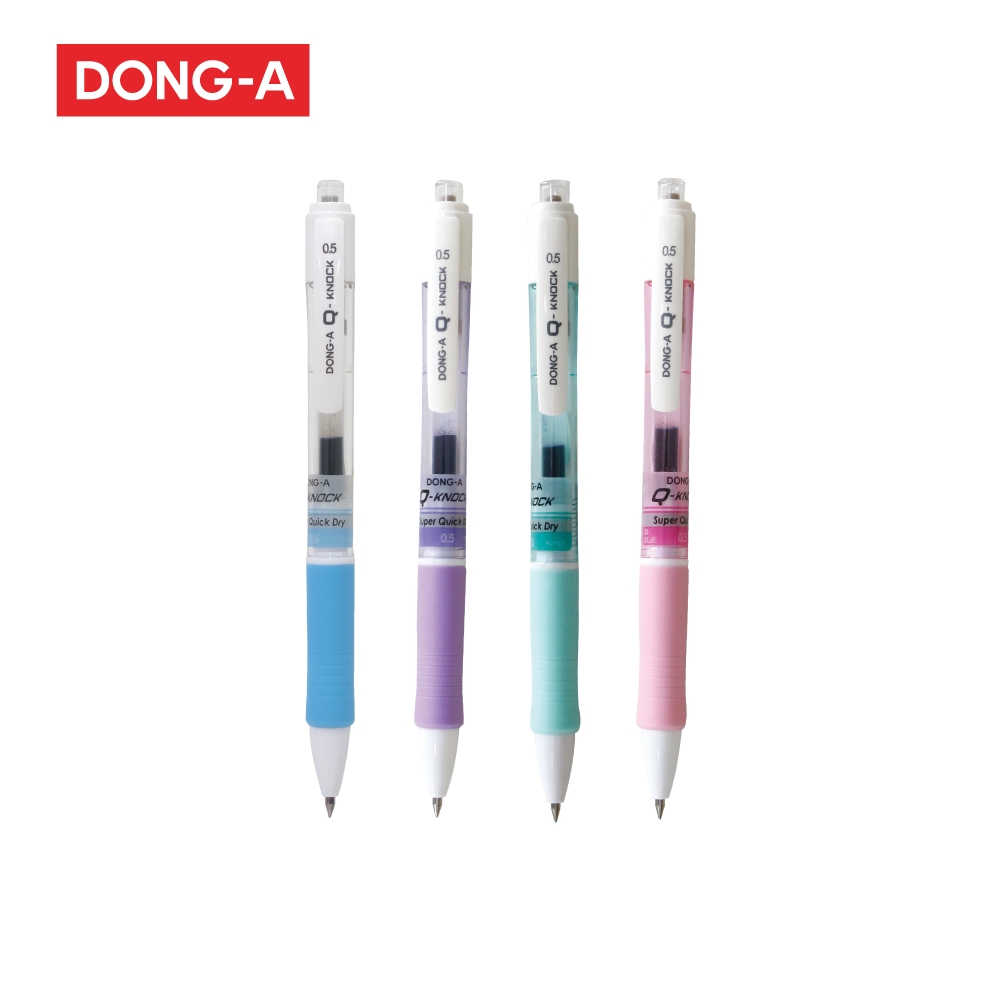 DONG-A (ดองอา) ปากกาเจล 0.5 ปากกาเกาหลี หมึกน้ำเงิน เขียนลื่น แห้งไว ราคาต่อด้าม รหัส Q-KNOCK