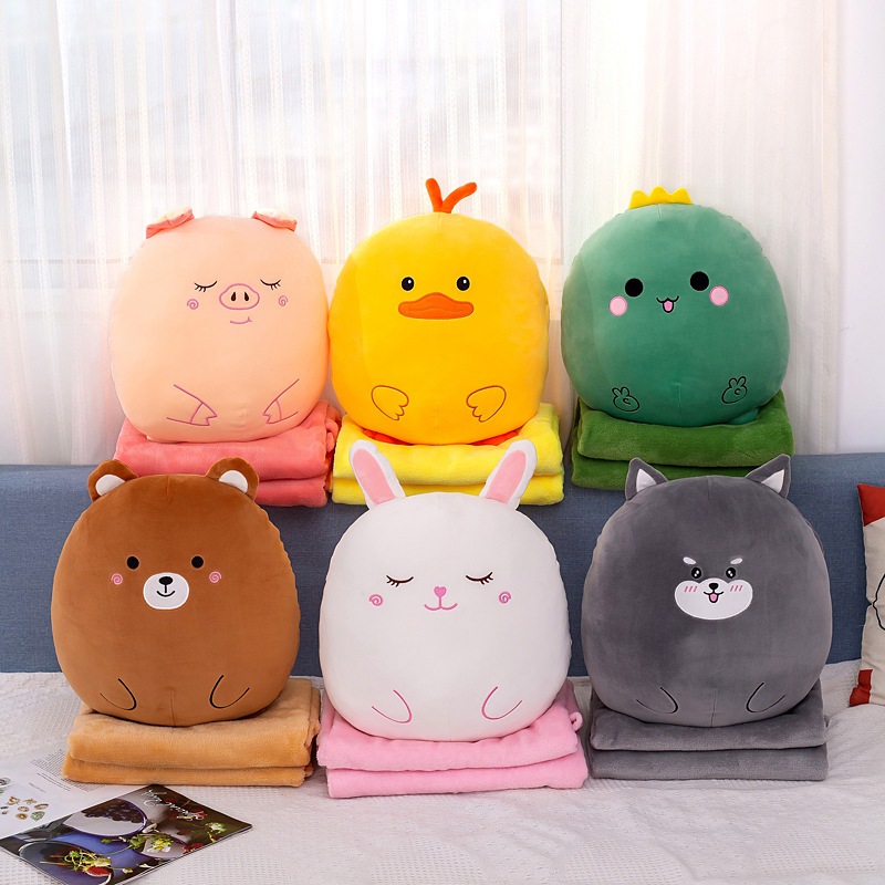 ตุ๊กตาหมอนผ้าห่ม เก็บผ้าในหมอนได้ ผ้านาโนขนาด100x170cm. พร้อมส่ง นุ่มแน่น คุณภาพดี ของขวัญ