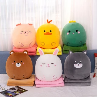 ตุ๊กตา หมอนผ้าห่ม เก็บผ้าในหมอนได้ ผ้านาโน ขนาด100x170cm. พร้อมส่ง นุ่มแน่น คุณภาพดี ของขวัญ