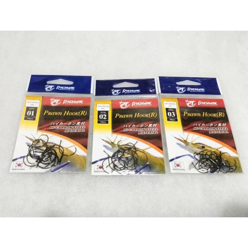 เบ็ดตกกุ้ง Pioneer prawn Hook (R)