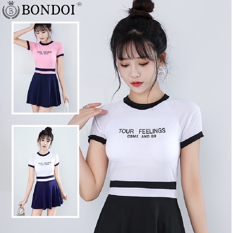 🎀 ชุดว่ายน้ำลุคแฟชั่น  น่ารักเรียบๆ ใส่สบาย 🎀 free size Y14