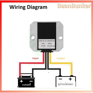 Step down DC 48V to 24V 10A / 20A / 30A กันน้ำ ตัวลดแรงดันไฟกระแสตรง DC step down converter สต็อกไท