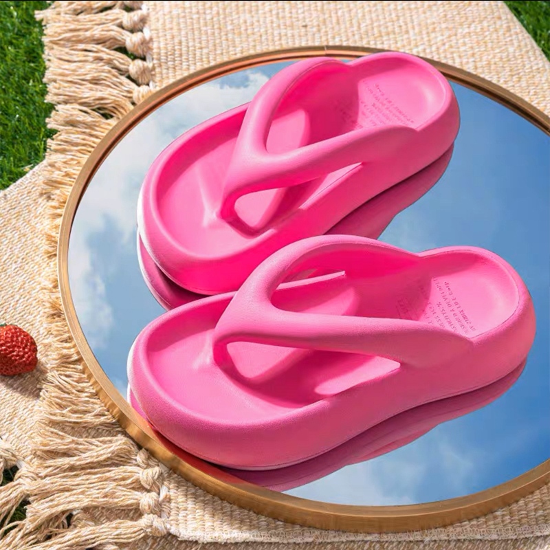 Jukoy รองเท้าแตะหูหนีบ เสริมส้นเสริมความสูง สีสวยมาก วัสดุ PVC น้ำหนักเบาใส่สบาย พื้นกันลื่นแน่นๆ ของมันต้องมีแย้ววว - รูปที่ 4