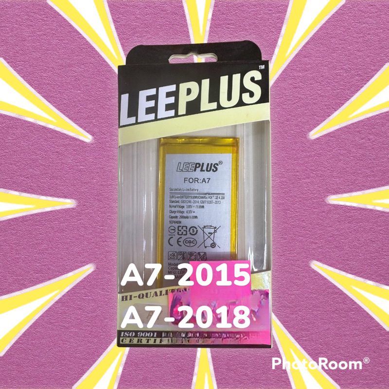 แบตSamsung  แบตซัมซุง A7 2015 A7 2018 แบตA7-2015 A 7-2018 Battery แบตLeeplus รับประกัน 1ปี มี มอก. แ